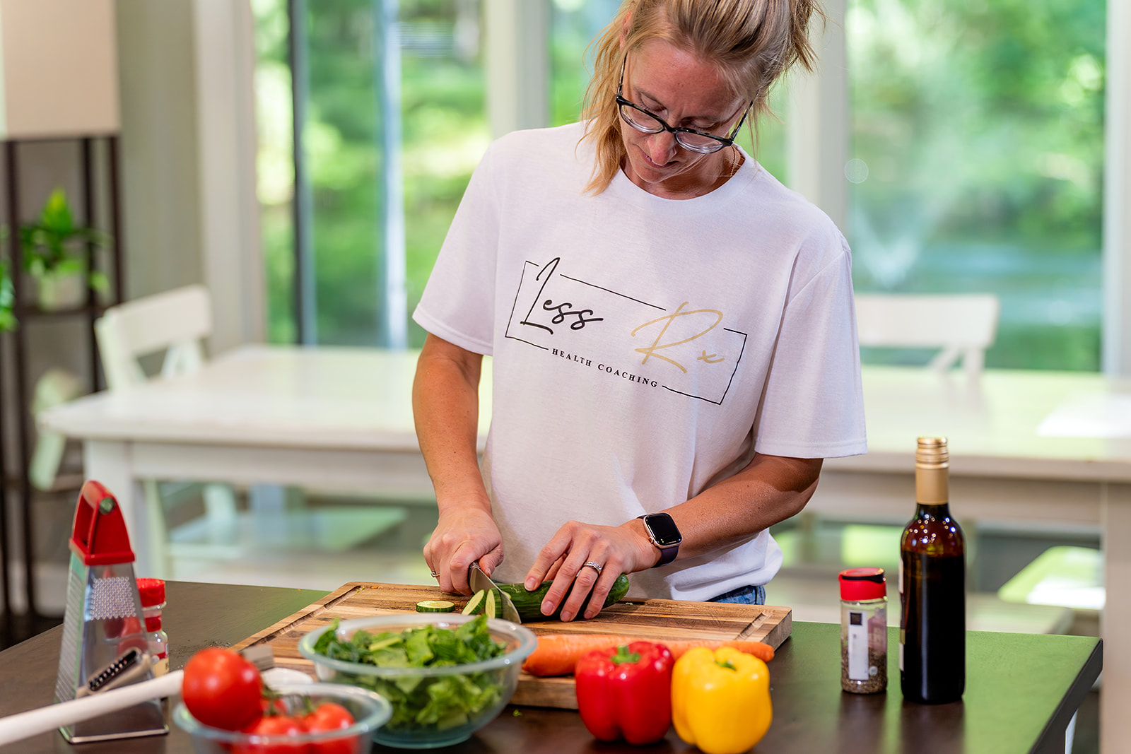Person chopping vegetables for a healthy meal